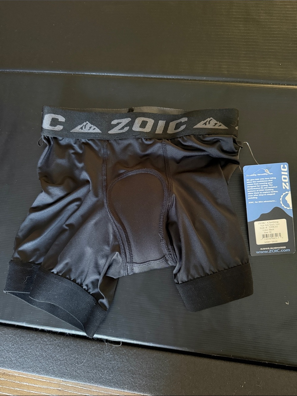 Zoic Kids Black Padded Bike Shorts